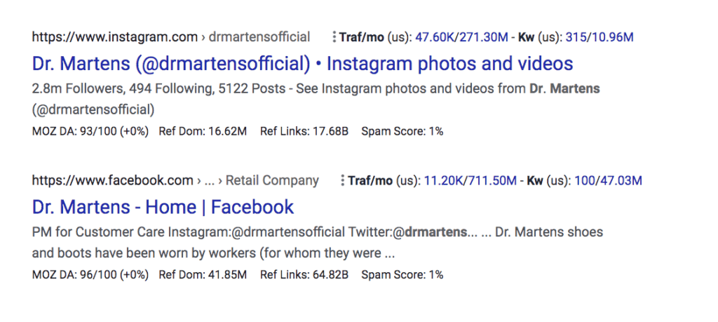screen-shot-of-doc-martens-internet-search-results-showing-facebook-instagram