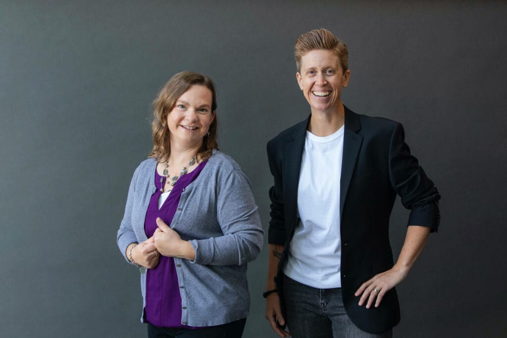 heather holloway and amy shultz smiling
